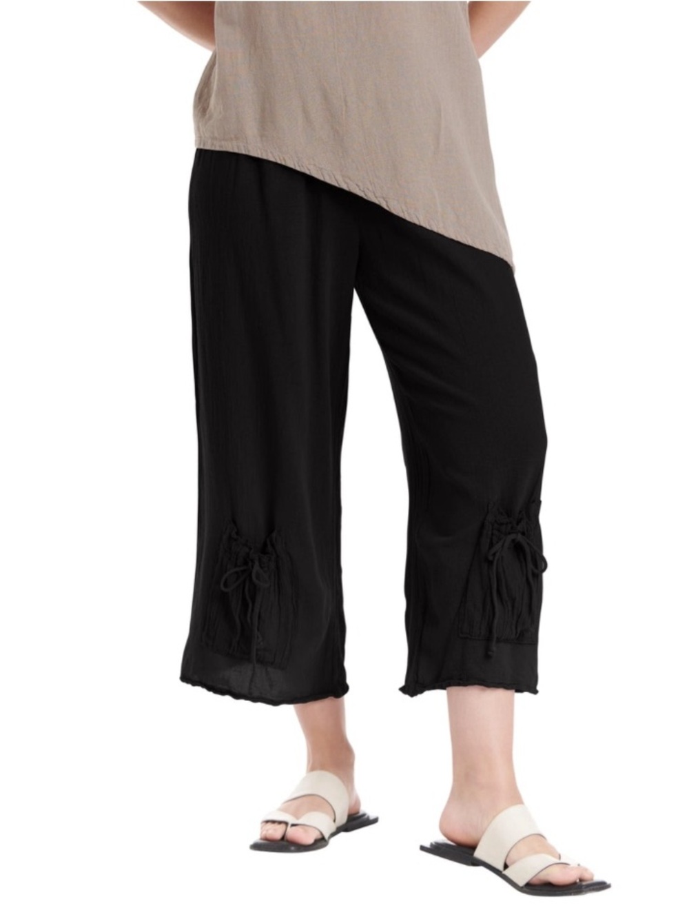 Oh My Gauze! Sammy Cotton Gauze Pants Lagen Size 2 Black